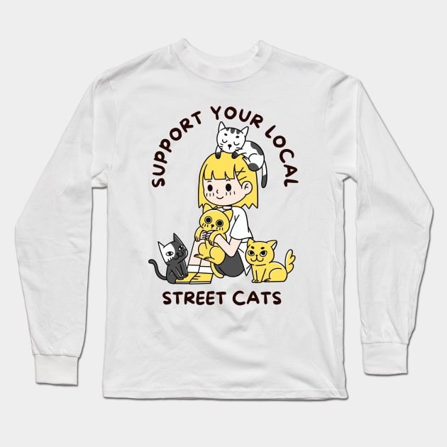 Street cats Long Sleeve T-Shirt by Sruthi